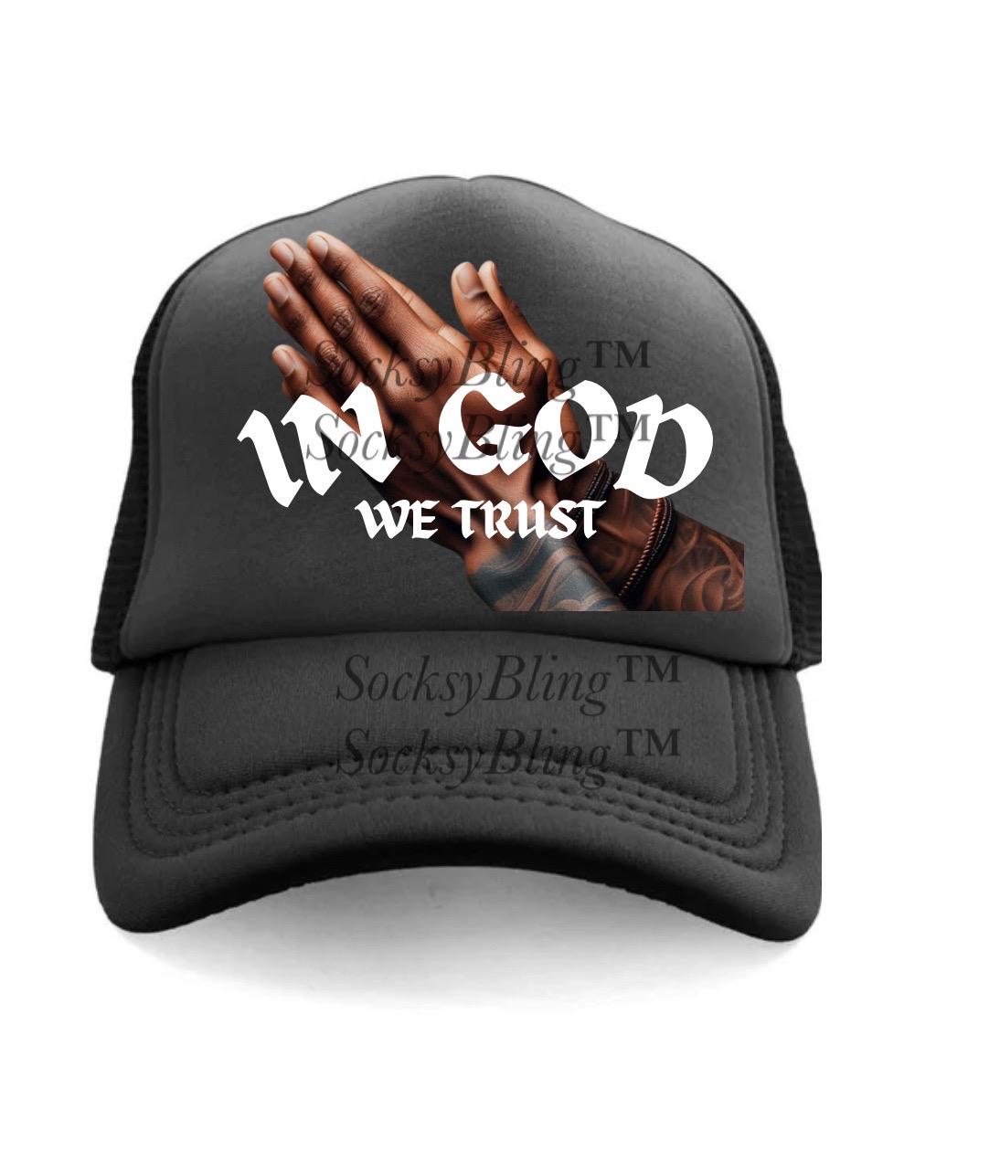 In God We Trust - Streetwear Trucker Hat - Urban Fashion Hat for Men & Women - Faith based Hat - Gift for Christian