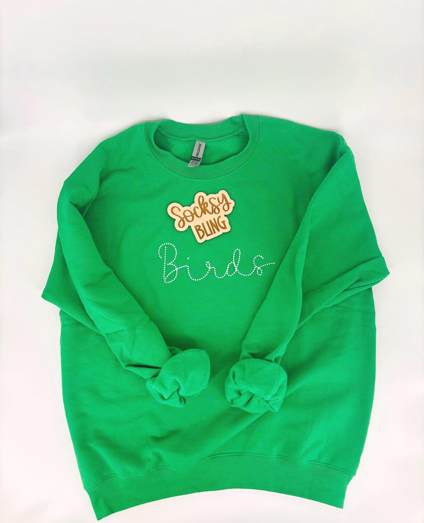 Birds Embroidered Sweatshirt | Green Crewneck | Philly Football Fan Shirt | Fan Apparel | Unisex Pullover