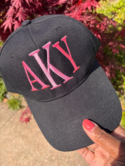 Custom Embroidered Black Baseball Cap | Monogram Dad Hat, Cotton Twill, Adjustable Fit