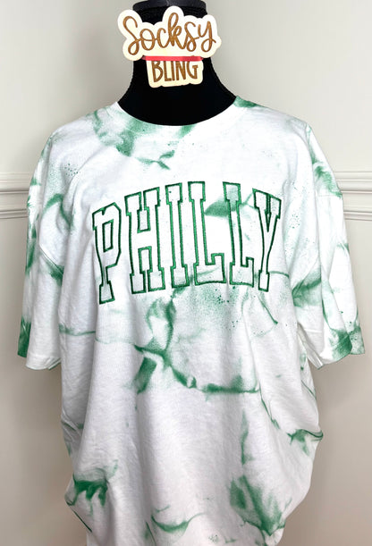Embroidered Philly Tie Dye Tee