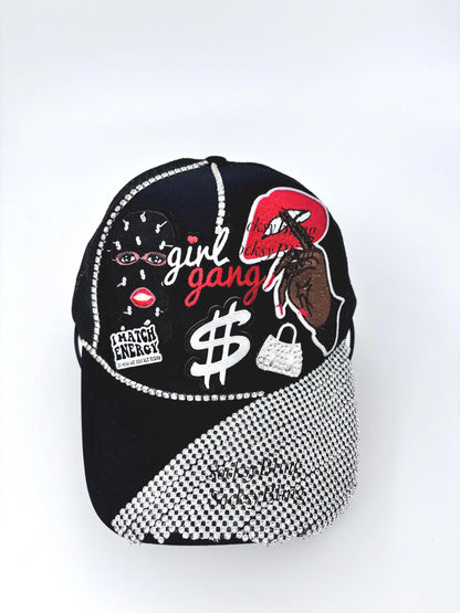 Rhinestone Brim Trucker Hat, Girl Gang Patches, Blinged-Out Glam