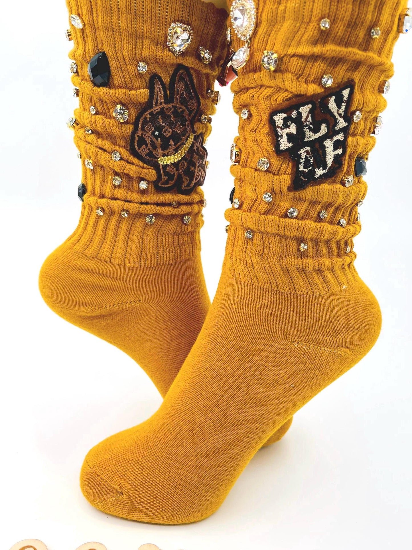 Fly AF Junk Socks, Bling Socks , Rhinestone & Gems