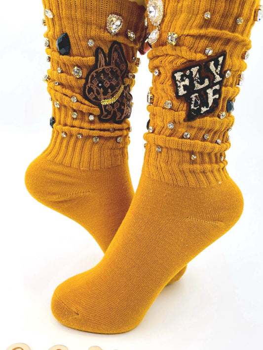 Fly AF Junk Socks, Bling Socks , Rhinestone & Gems