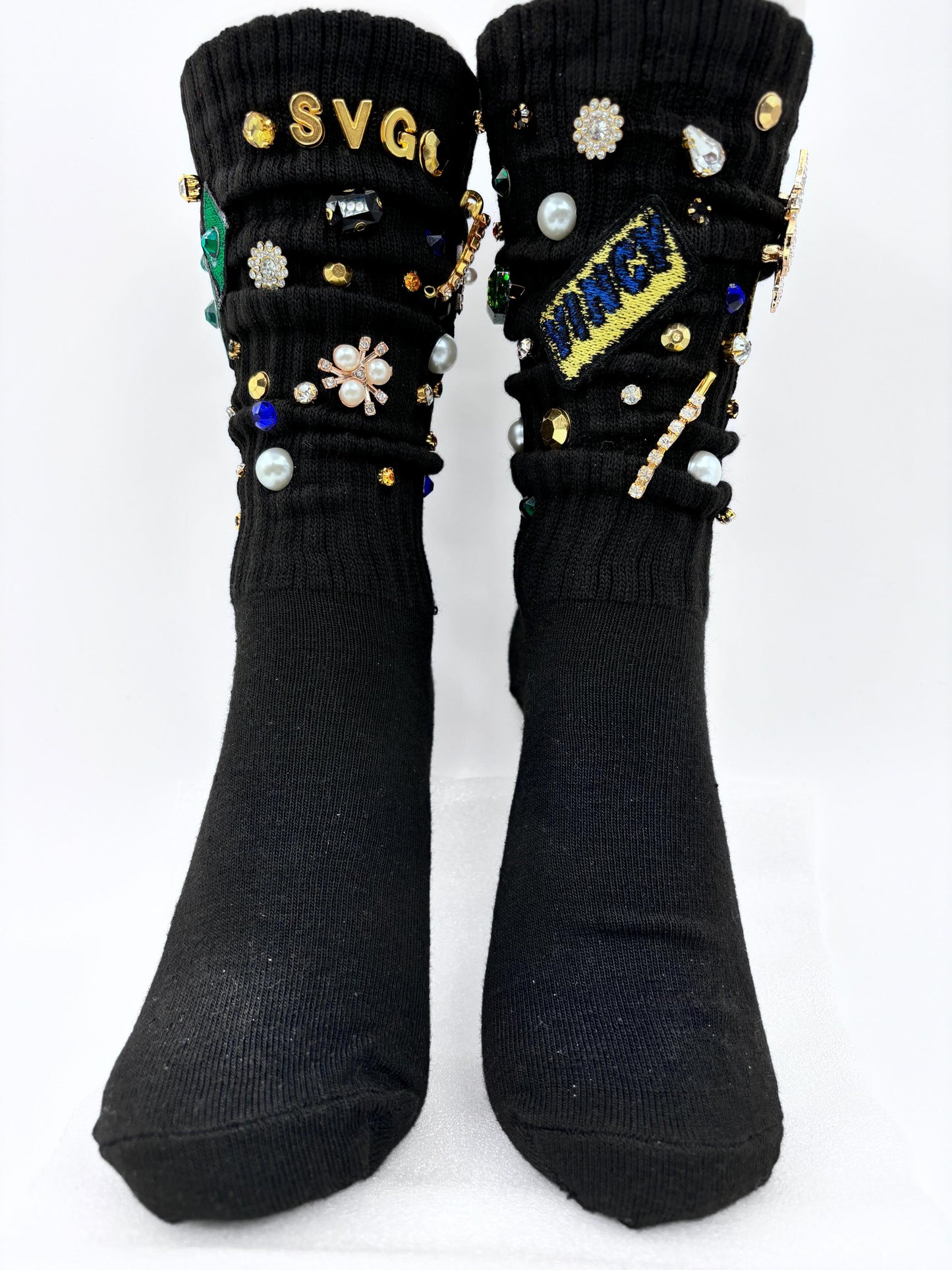 Handmade Bling Socks, St. Vincent & Grenadines Caribbean Design