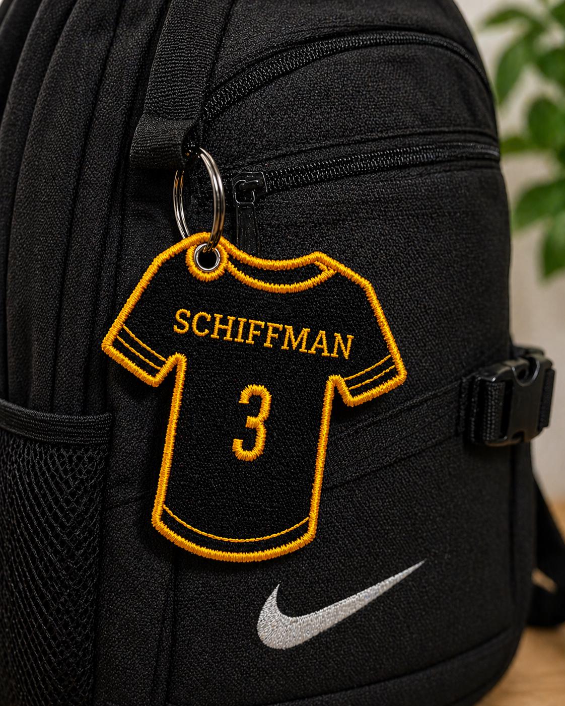 Jersey Bag Tag| Embroidered Baseball Bag Tag| Luggage Tag| Keychain accessory
