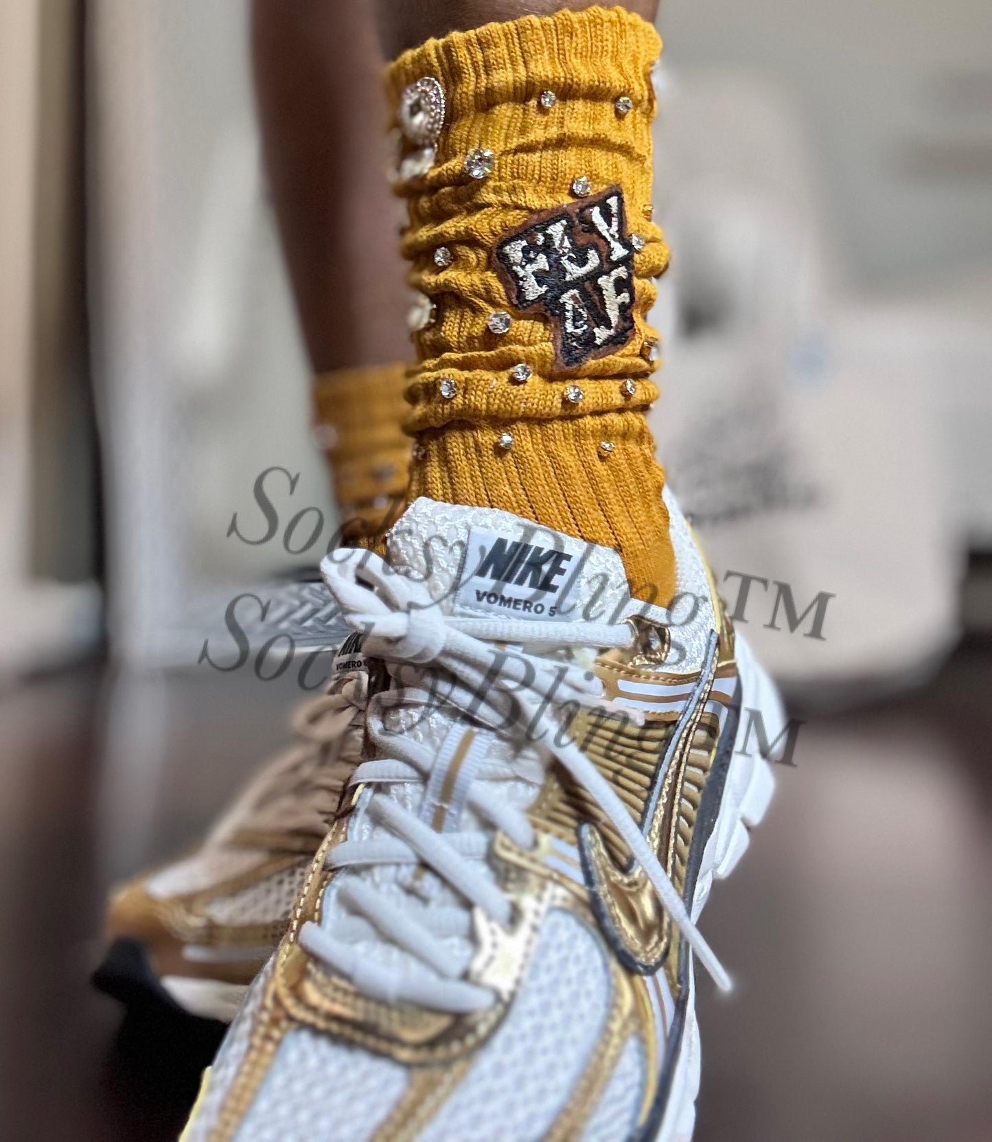 Fly AF Junk Socks, Bling Socks , Rhinestone & Gems