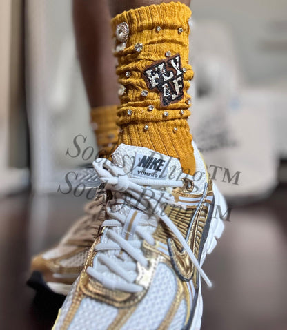 Fly AF Junk Socks, Bling Socks , Rhinestone & Gems