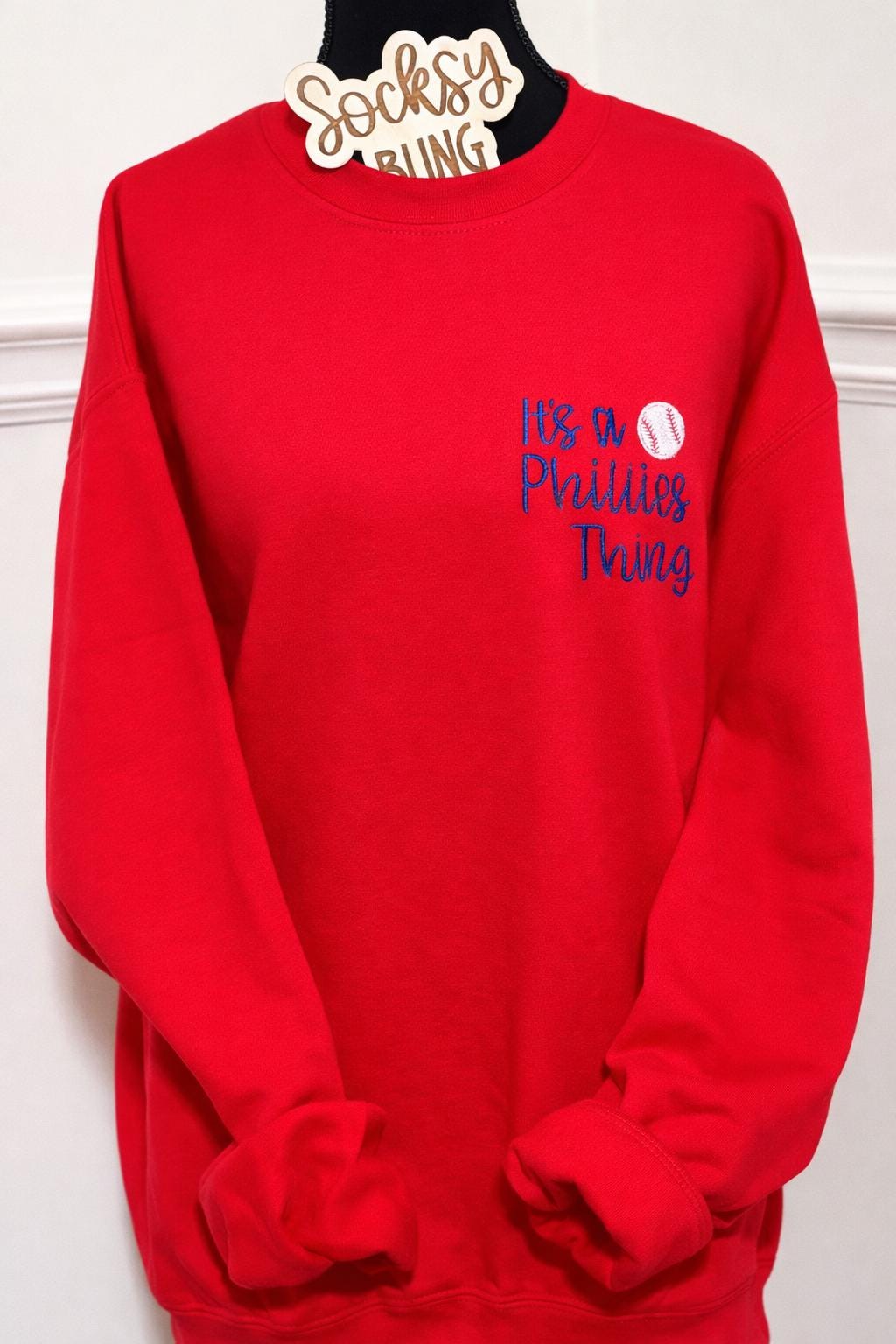 Embroidered Philly Glitter Baseball| Embroidered Sweatshirt| Philadelphia Sports| Philadelphia Fan Gift