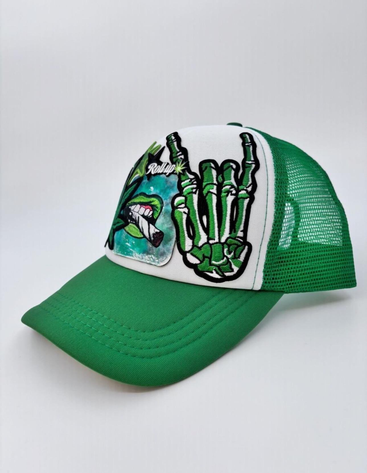 Weed Leaf Trucker Hat – Embroidered 420 Streetwear Cap