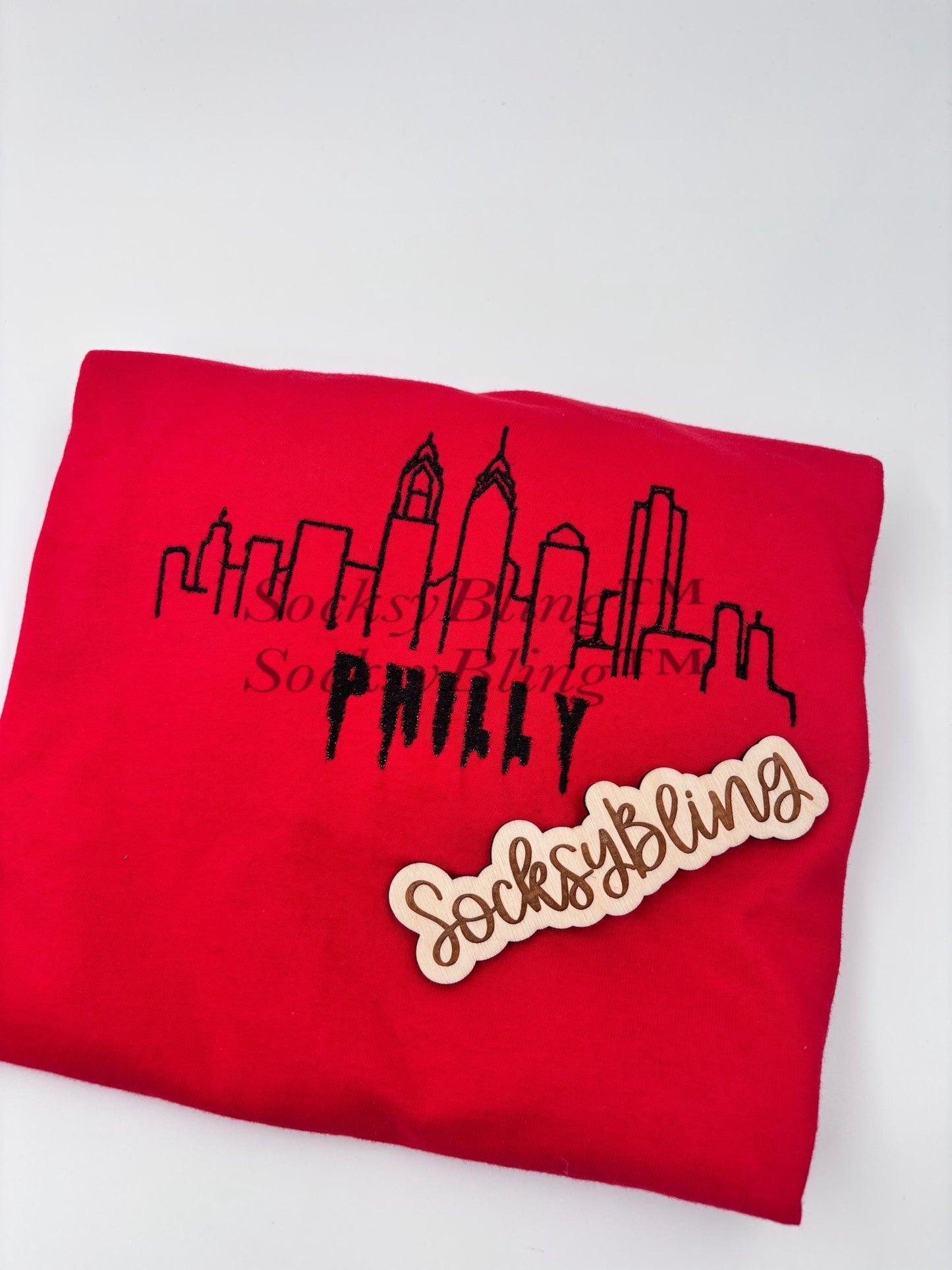 Embroidered Philly Skyline Shirt| Philly Drip Tee| Philadelphia Crewneck| Custom Streetwear Tee