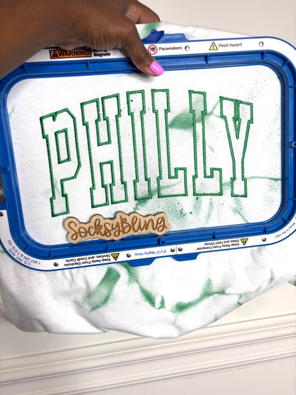 Embroidered Philly Tie Dye Tee