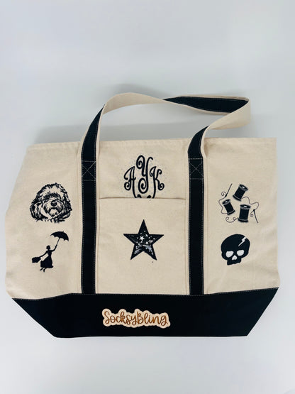 Custom Embroidered Canvas Tote