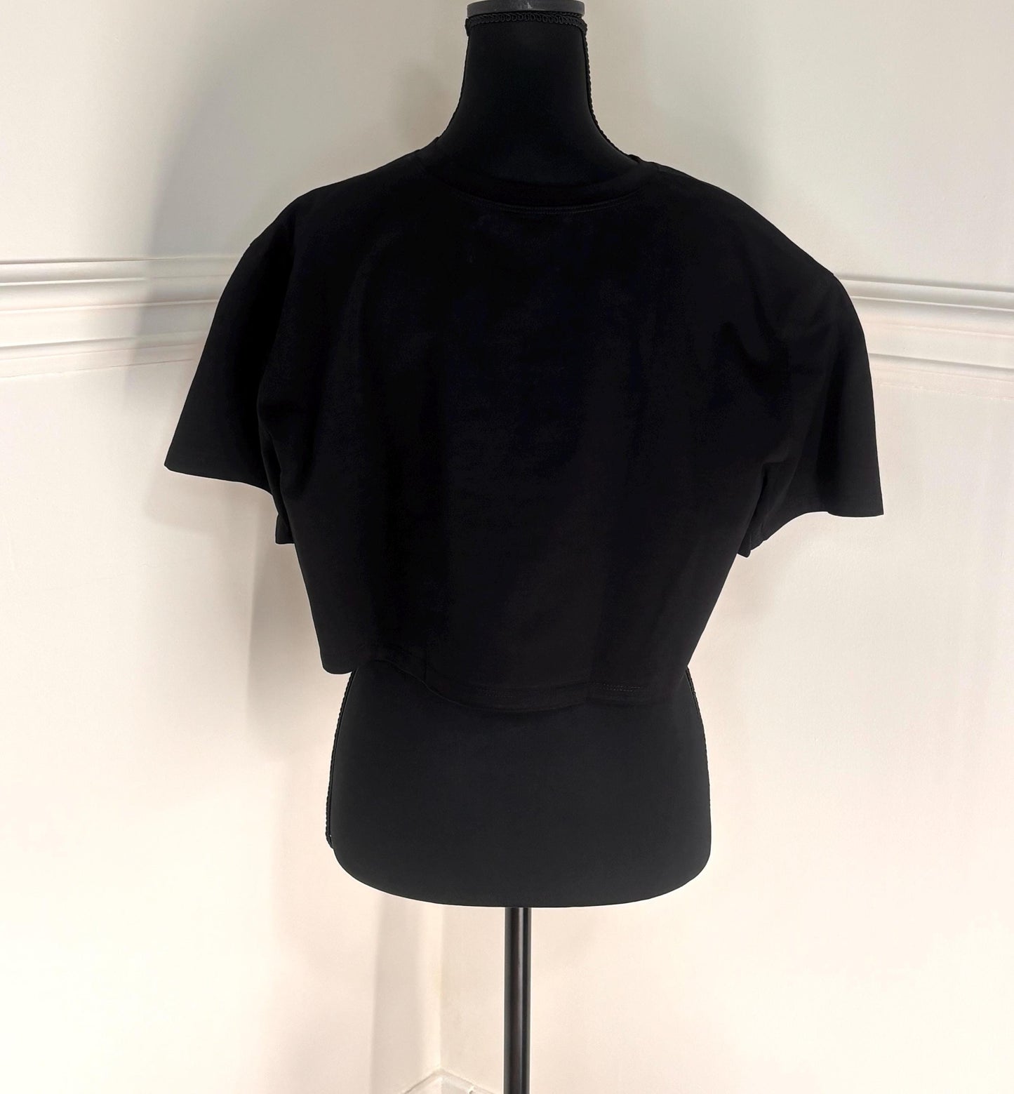 Custom Monogram Embroidered Rocker Crop Topt, Edgy T-Shirt, Personalized Initial Top
