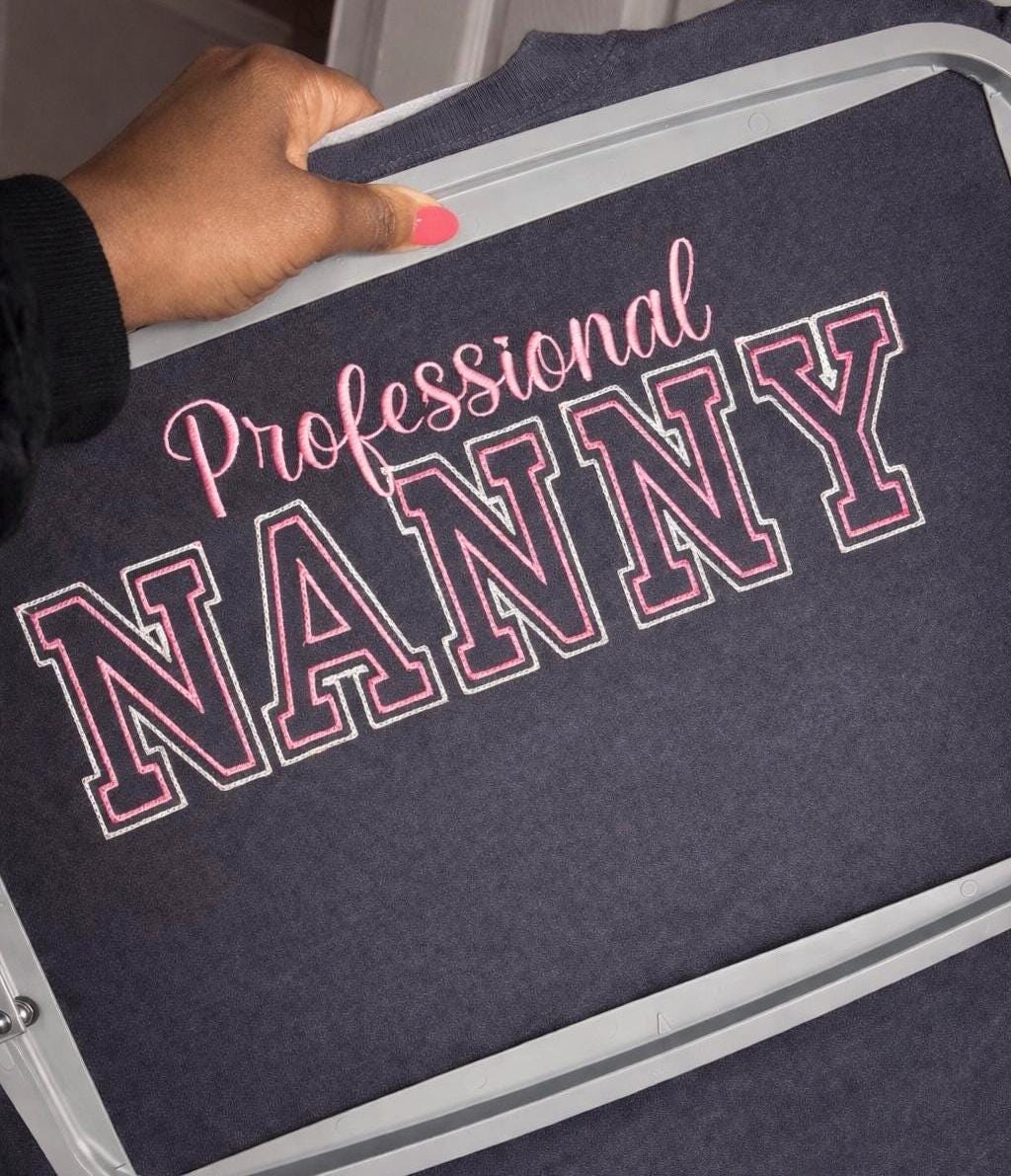Embroidered Professional Nanny Shirt| Gift for Nanny| Nanny Appreciation Week| Childcare Gift| Professional Nanny Shirt