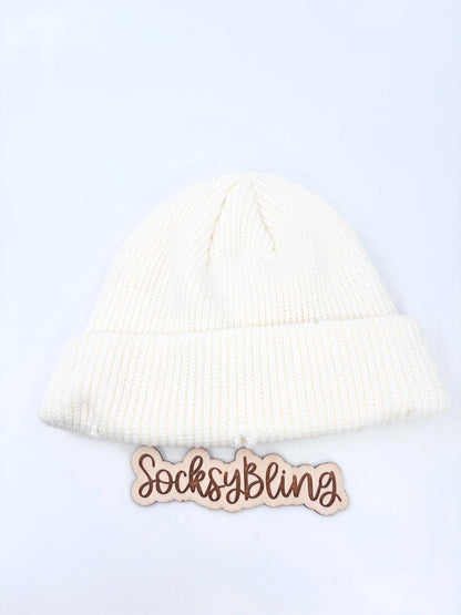 Embroidered Eagle Drip Bling Beanie| Distressed fisherman Beanie|Philly Glam Hat