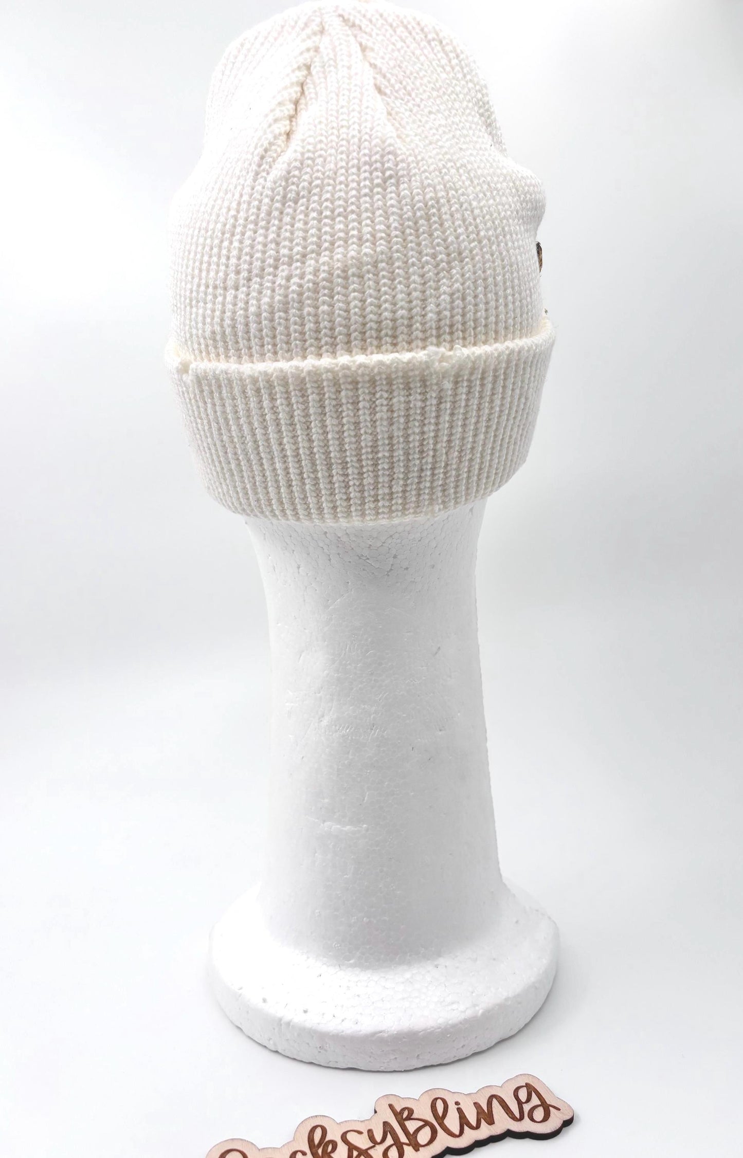 Bling Distressed Beanie | Colorful Rhinestone Statement Hat | Fisherman Beanie