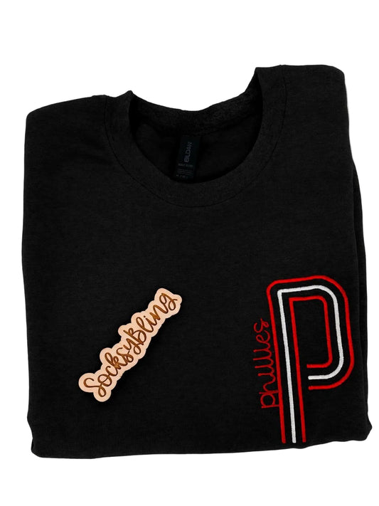 Philly Embroidered Oversized P Sweatshirt| Philly Sports Philadelphia Fan Gift