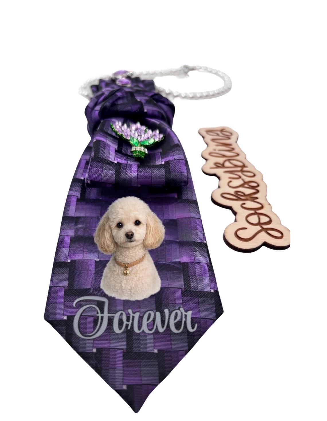 Memorial Tie – Pre-Knotted Photo Keepsake | In Loving Memory Tie | Custom Remembrance Necktie| Necklace