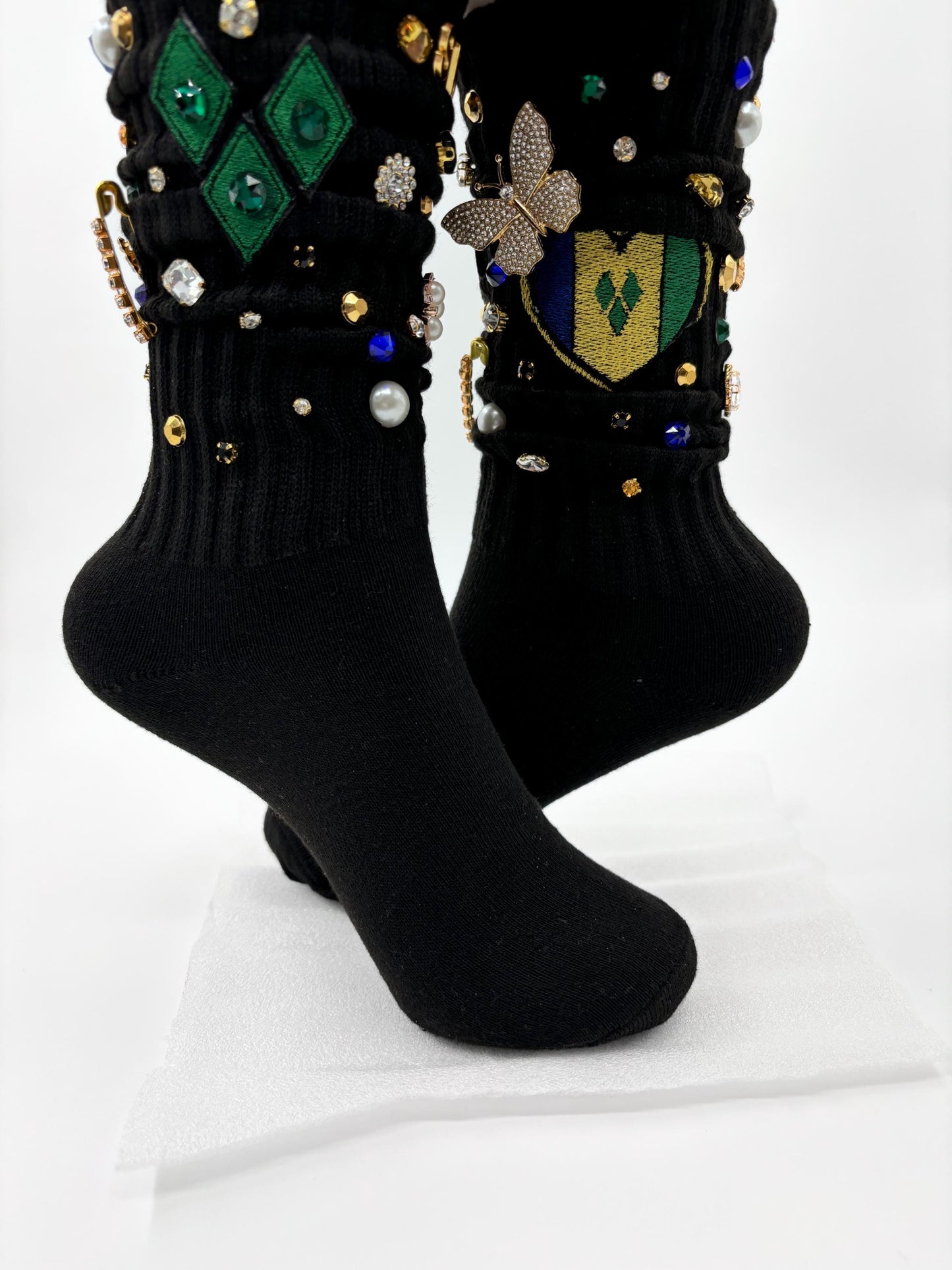 Handmade Bling Socks, St. Vincent & Grenadines Caribbean Design