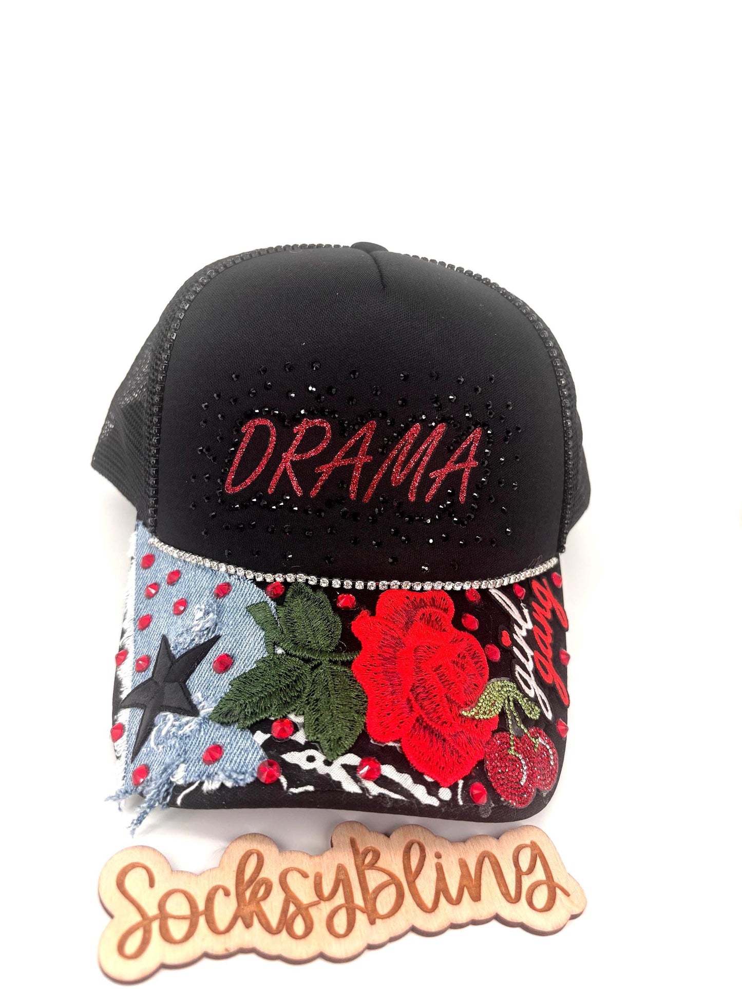 Am I The Drama Bling Trucker Hat| Junk hat| Bling Hat