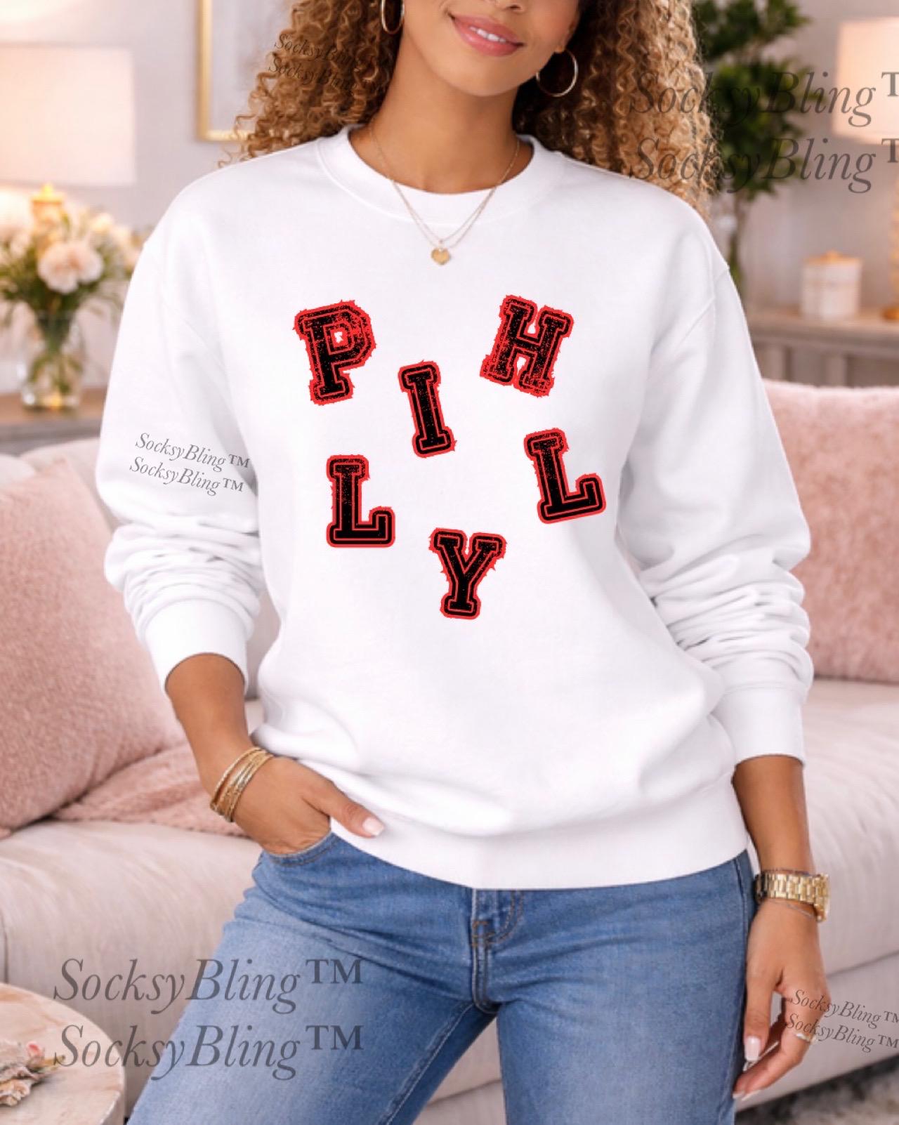 Scattered Philly Sweatshirt| Philly Sports| Philadelphia Fan Gift