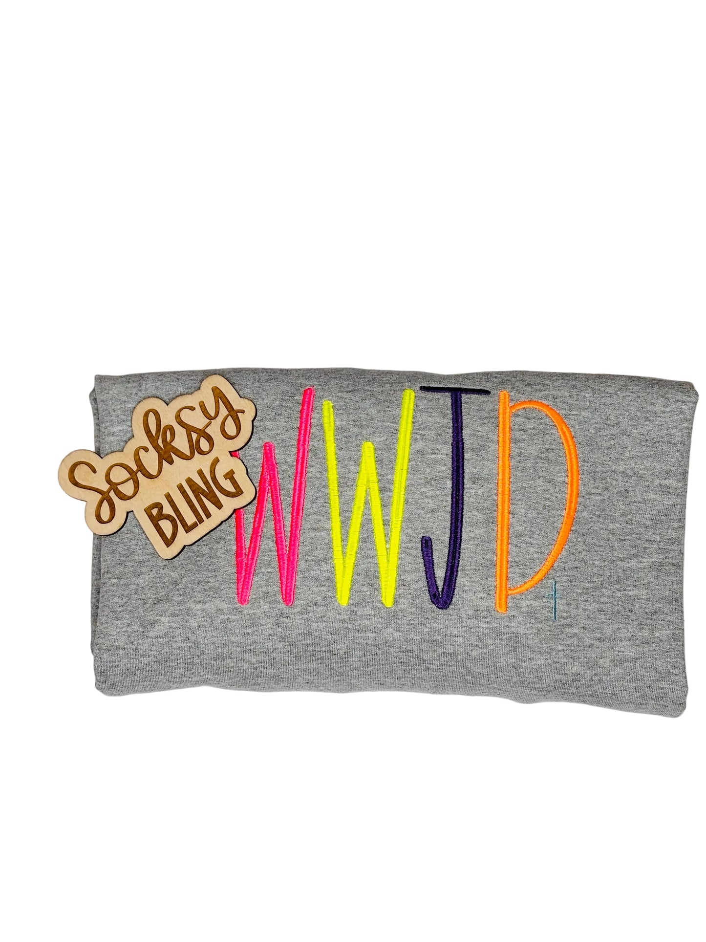Embroidered WWJD Sweatshirt| What Would Jesus Do