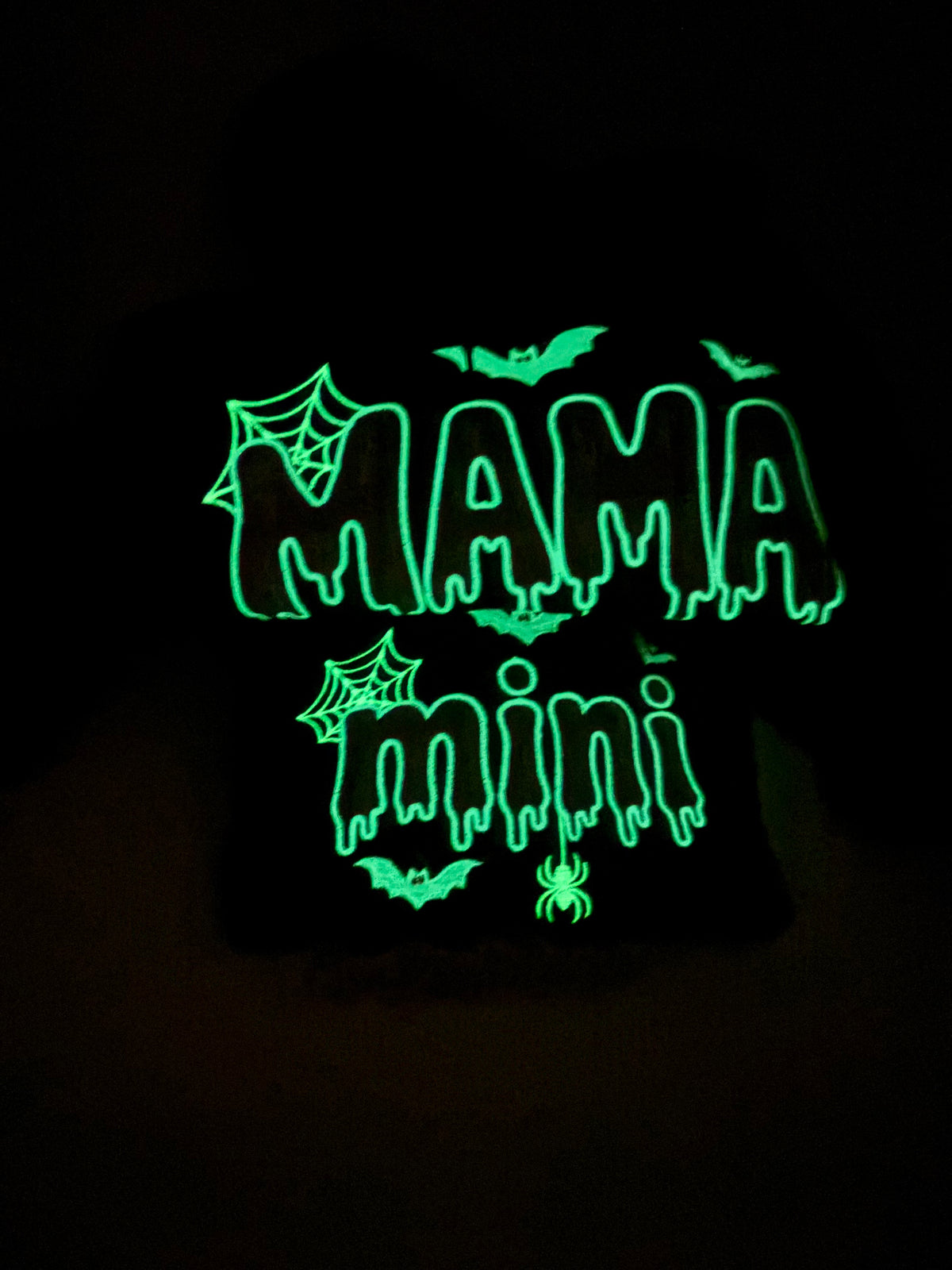 Embroidered Glow-in-the-Dark Glitter MAMA Hoodie