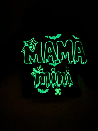 Embroidered Glow-in-the-Dark Glitter MAMA Hoodie