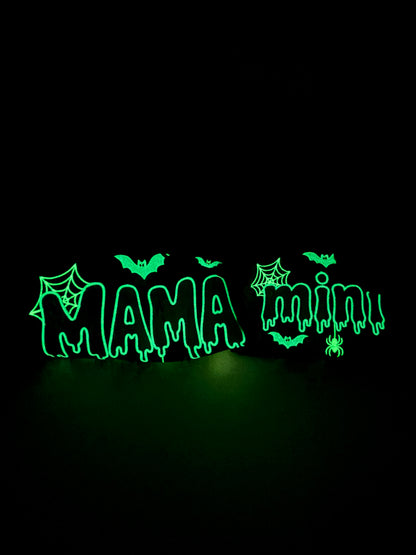 Embroidered Glow-in-the-Dark Glitter MAMA Hoodie
