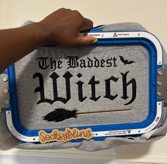 The Baddest Witch Embroidered Sweatshirt
