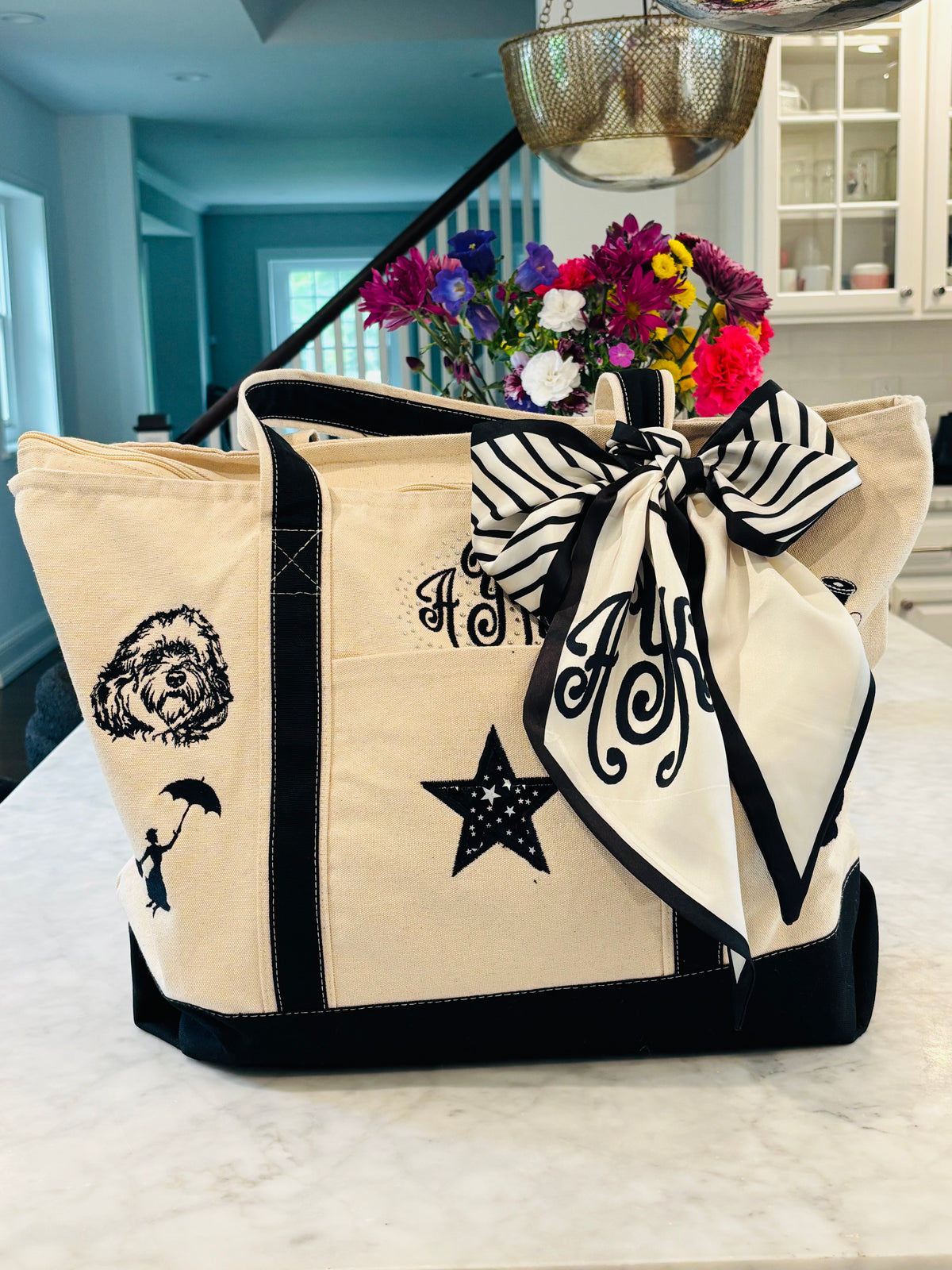 Custom Embroidered Canvas Tote
