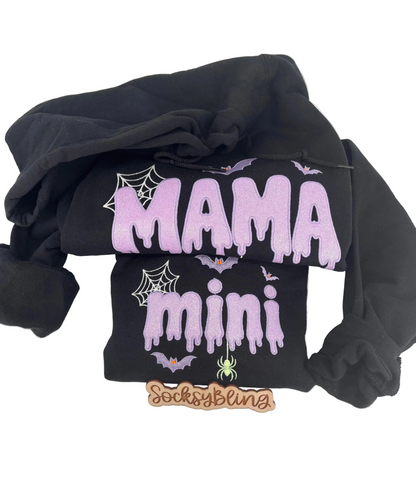 Embroidered Glow-in-the-Dark Glitter MAMA Hoodie
