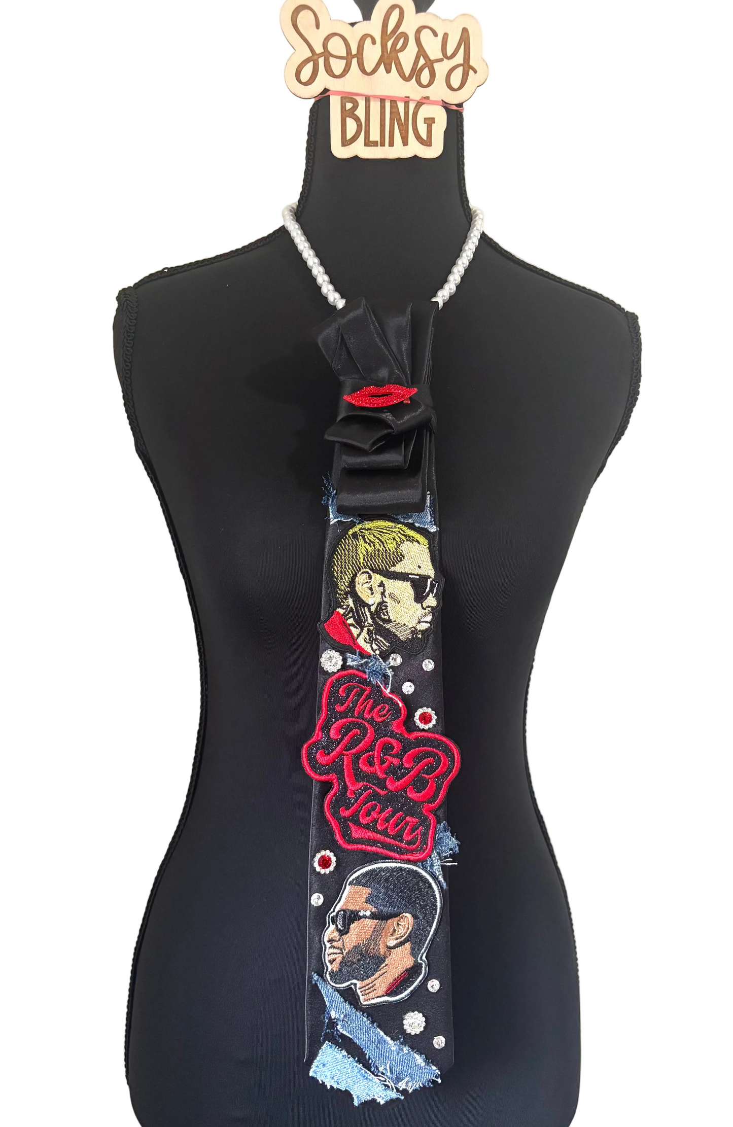 R And B Tour Necktie| Glam Tie| Necklace Tie