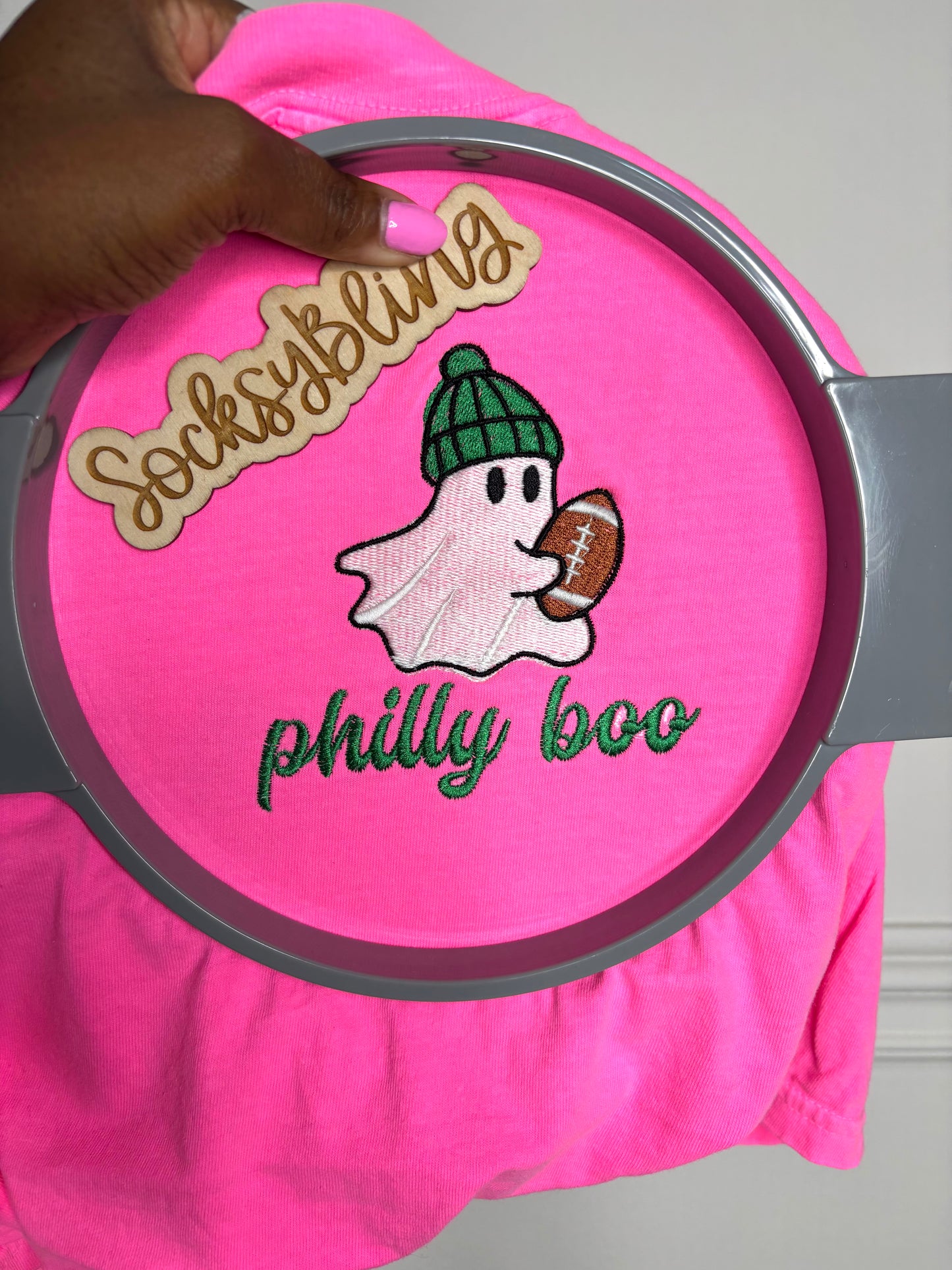 Philly Football Glow In The Dark Ghost Embroidered Tee