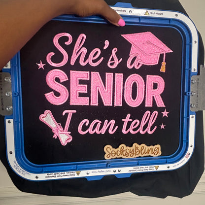 She’s A Senior Embroidered Sweatshirt