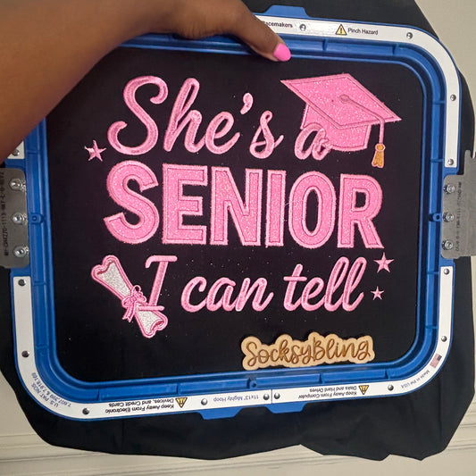 She’s A Senior Embroidered Sweatshirt