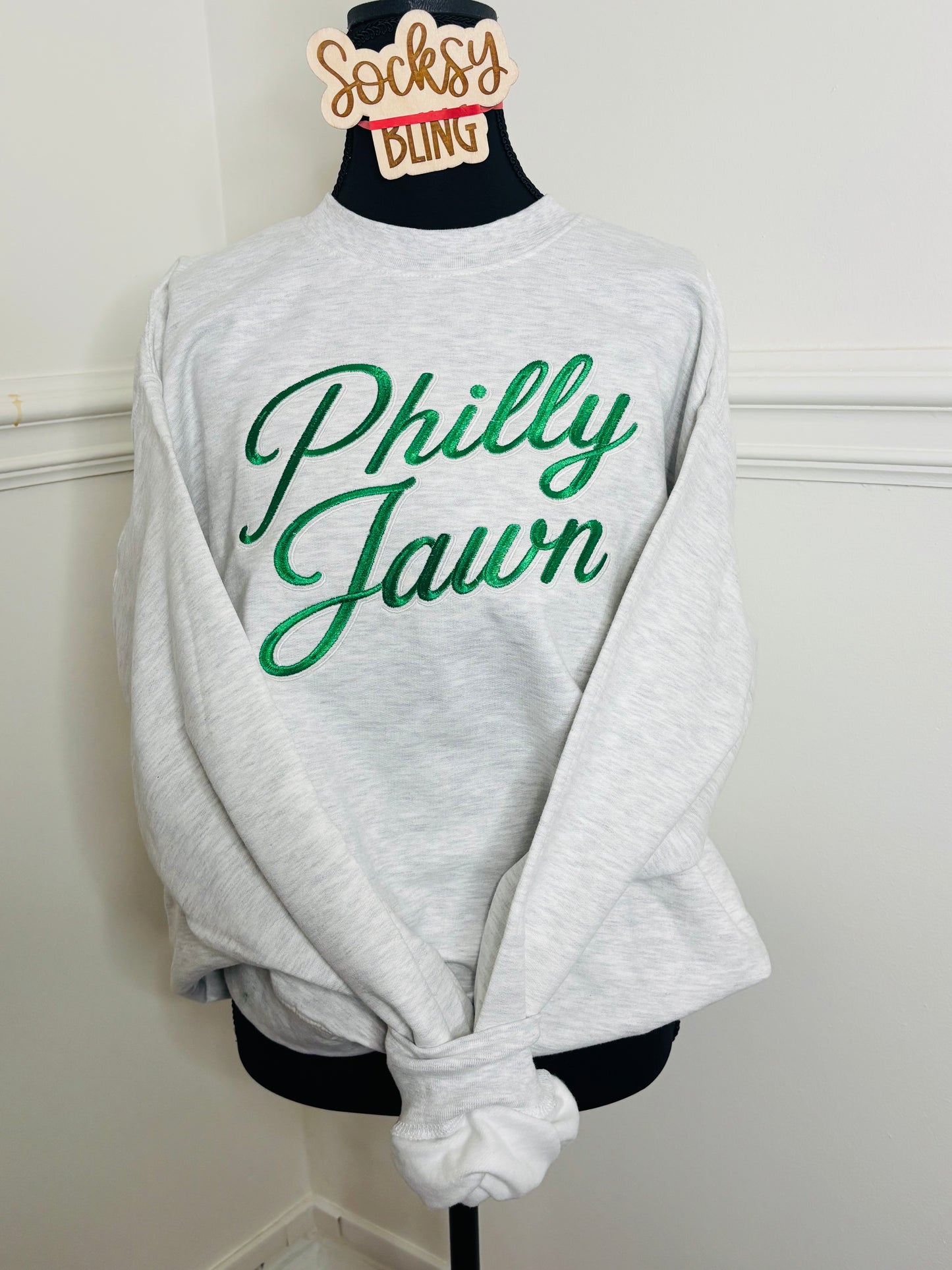Philly Jawn Embroidered Glow In The Dark Sweatshirt