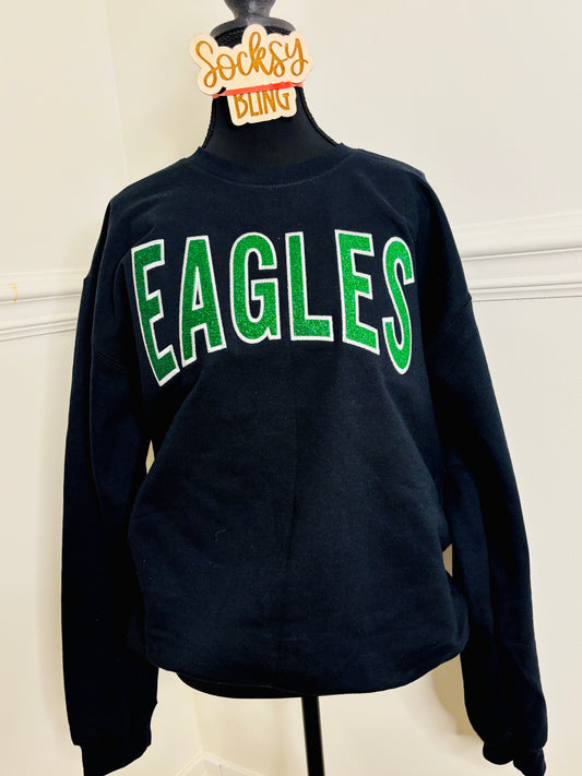 Glitter Eagles Embroidered Sweatshirt