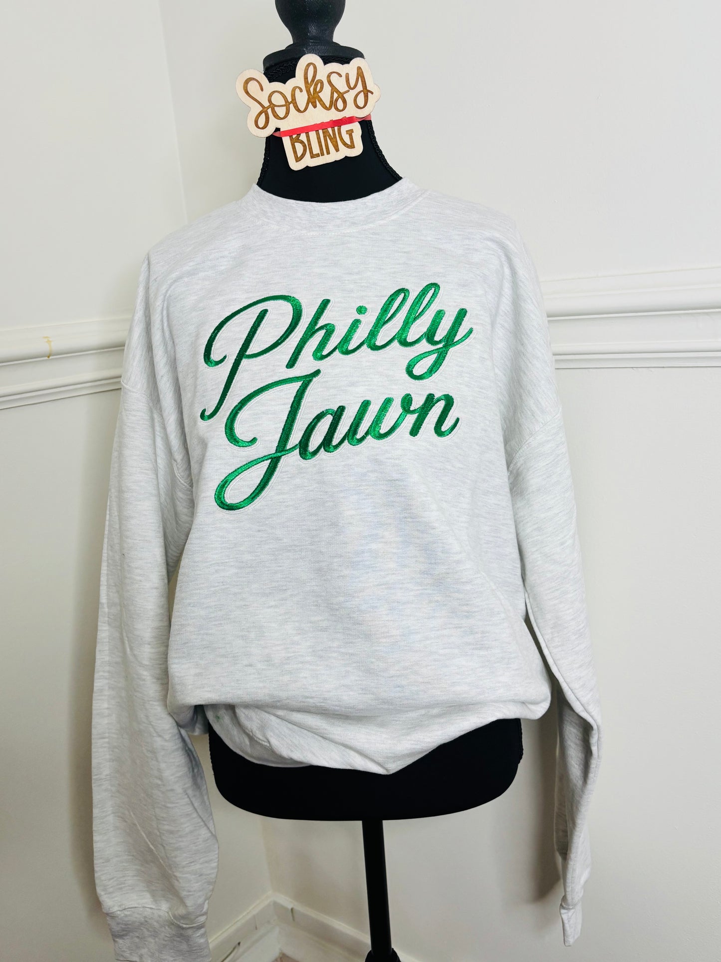 Philly Jawn Embroidered Glow In The Dark Sweatshirt
