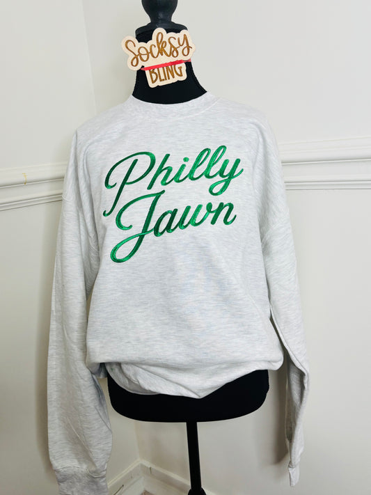 Philly Jawn Embroidered Glow In The Dark Sweatshirt