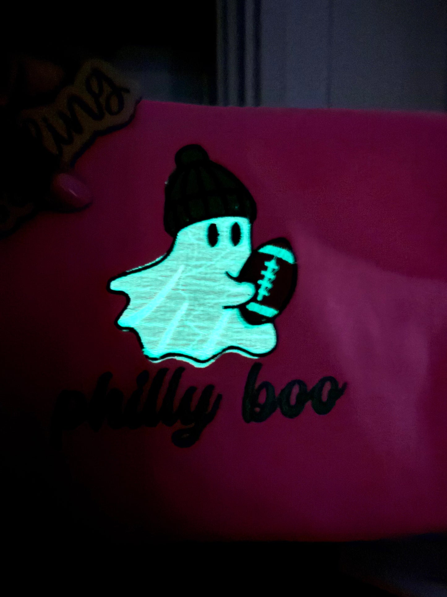 Philly Football Glow In The Dark Ghost Embroidered Tee