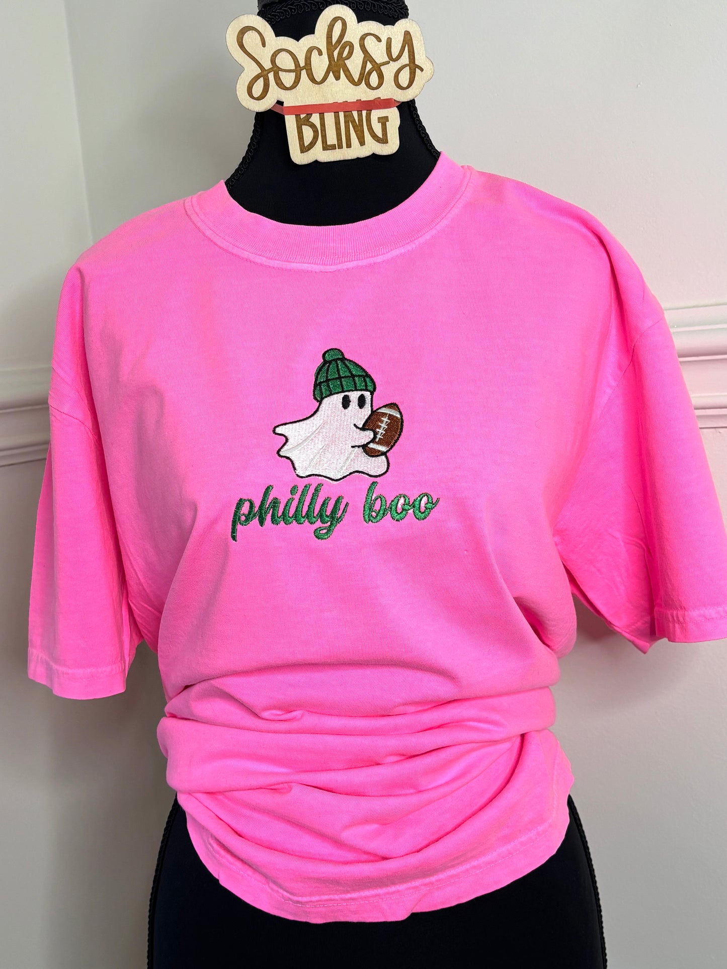 Philly Football Glow In The Dark Ghost Embroidered Tee
