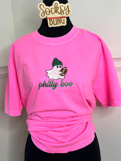 Philly Football Glow In The Dark Ghost Embroidered Tee