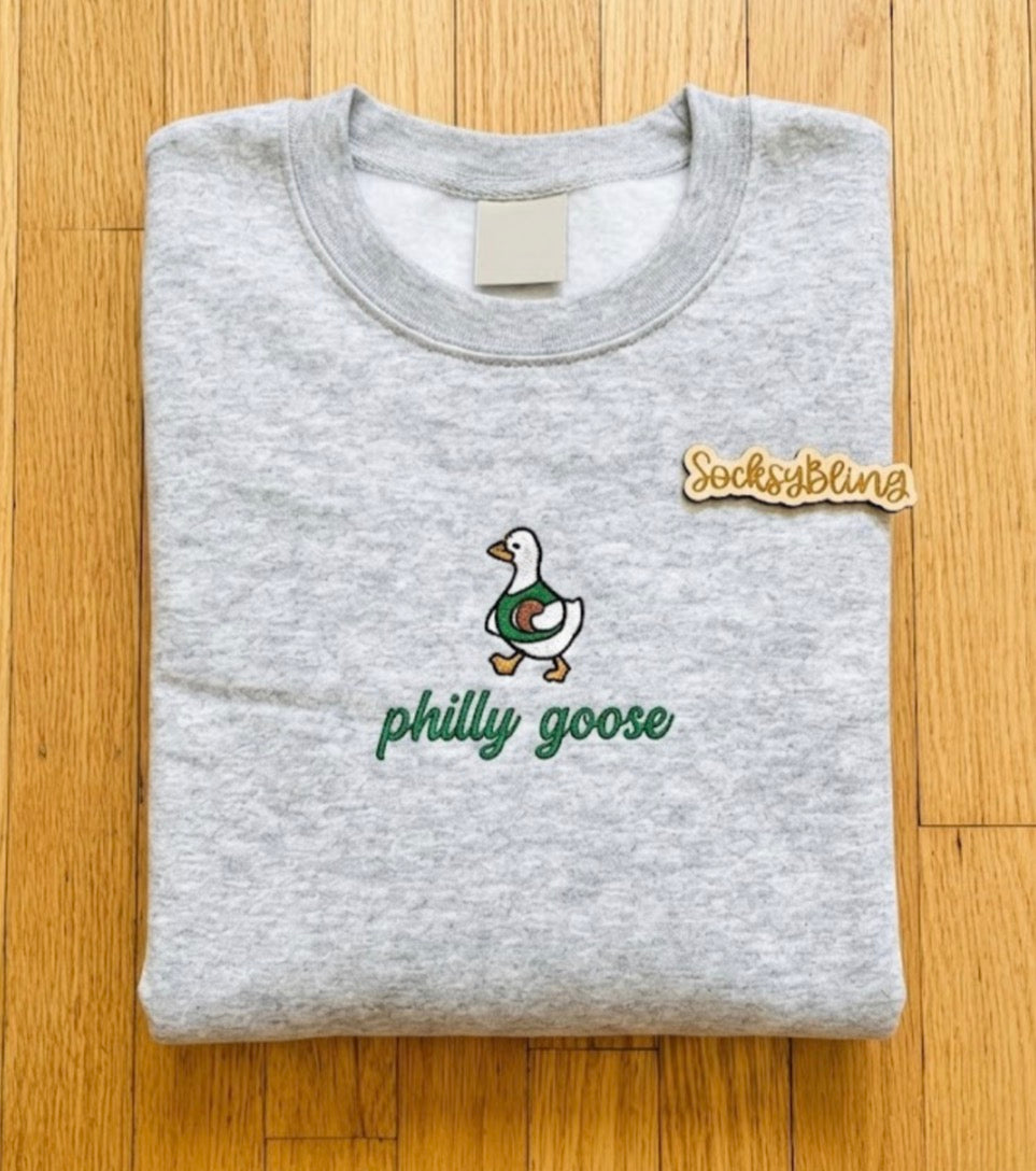 Embroidered Philly Goose Sweatshirt