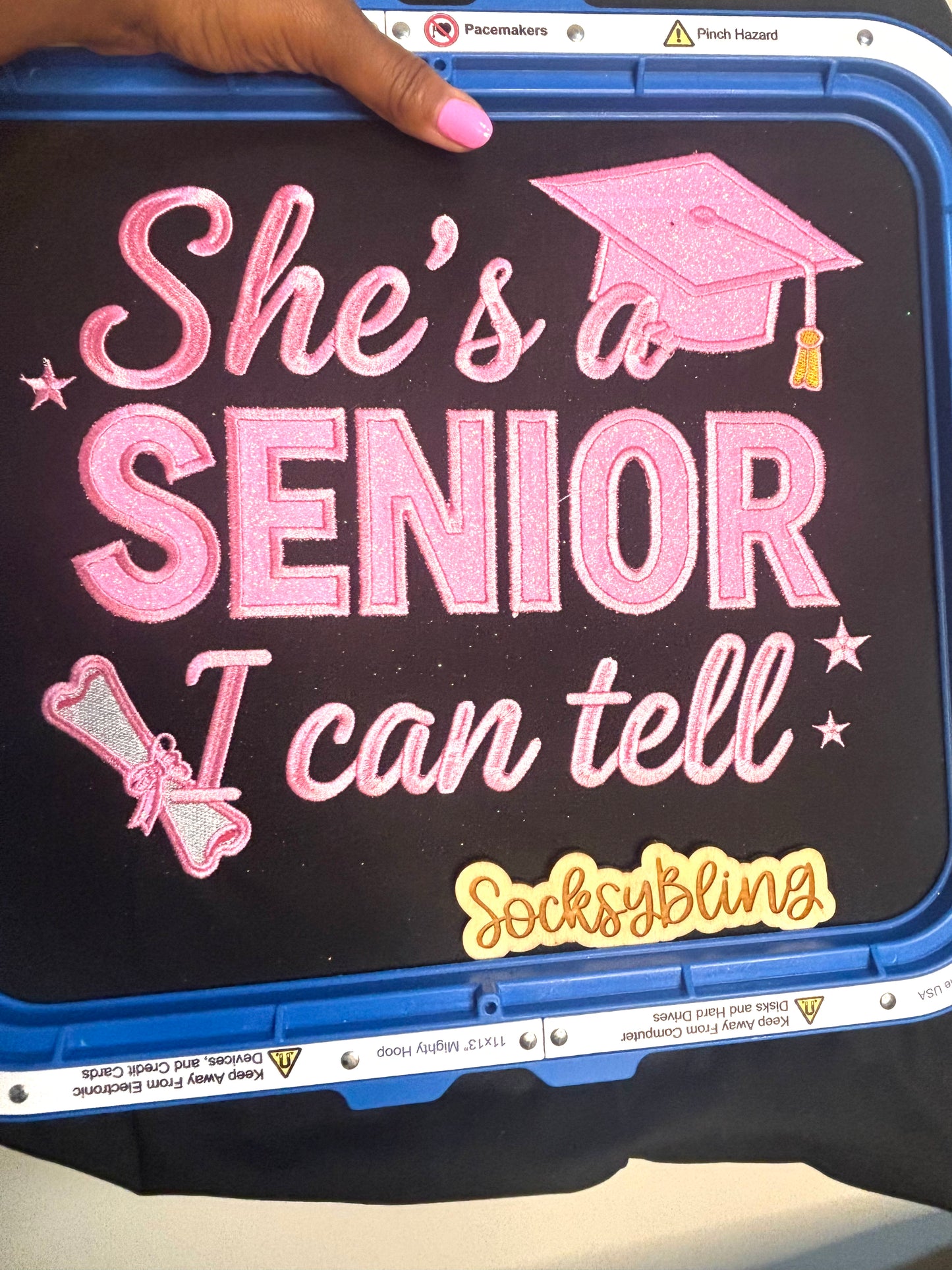 She’s A Senior Embroidered Sweatshirt