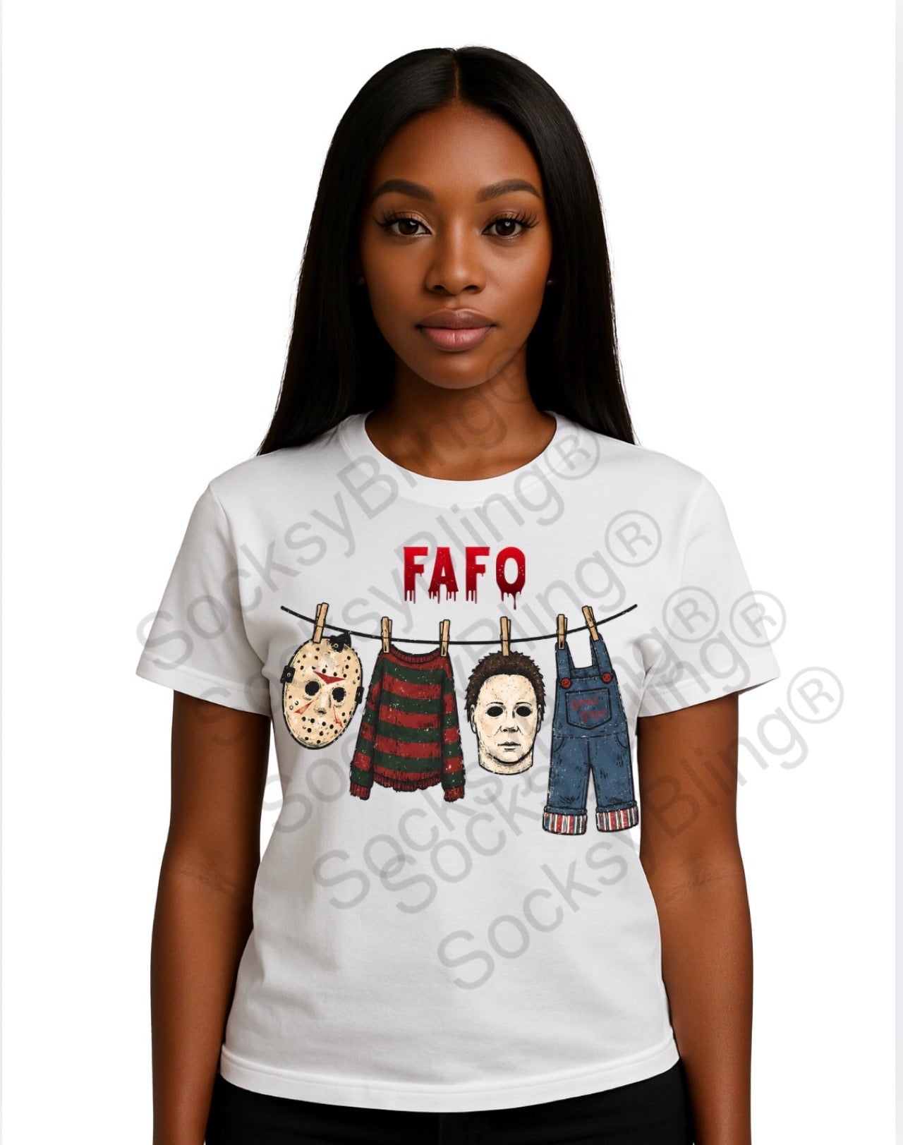 Horror Movie Laundry Line - "FAFO" Graphic Shirt