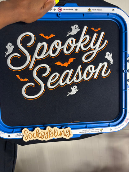 Bougie Spooky Season Boos And Bats 🦇 Embroidered Crewneck| Glow In The Dark