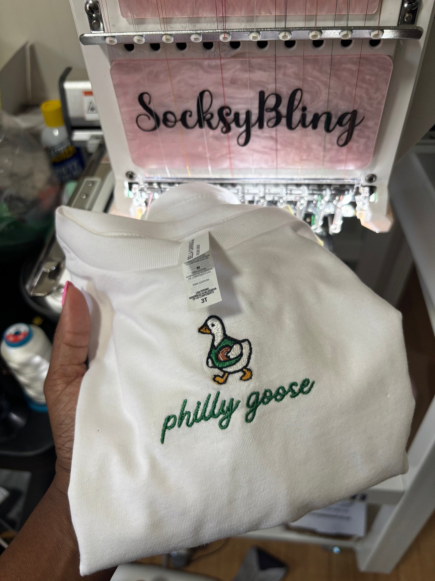 Embroidered Philly Goose Toddler Tee