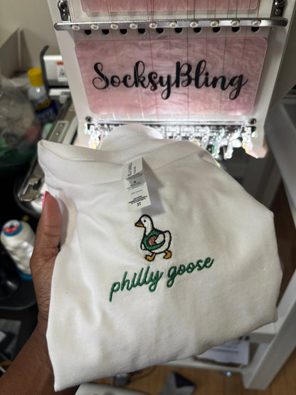 Embroidered Philly Goose Toddler Tee