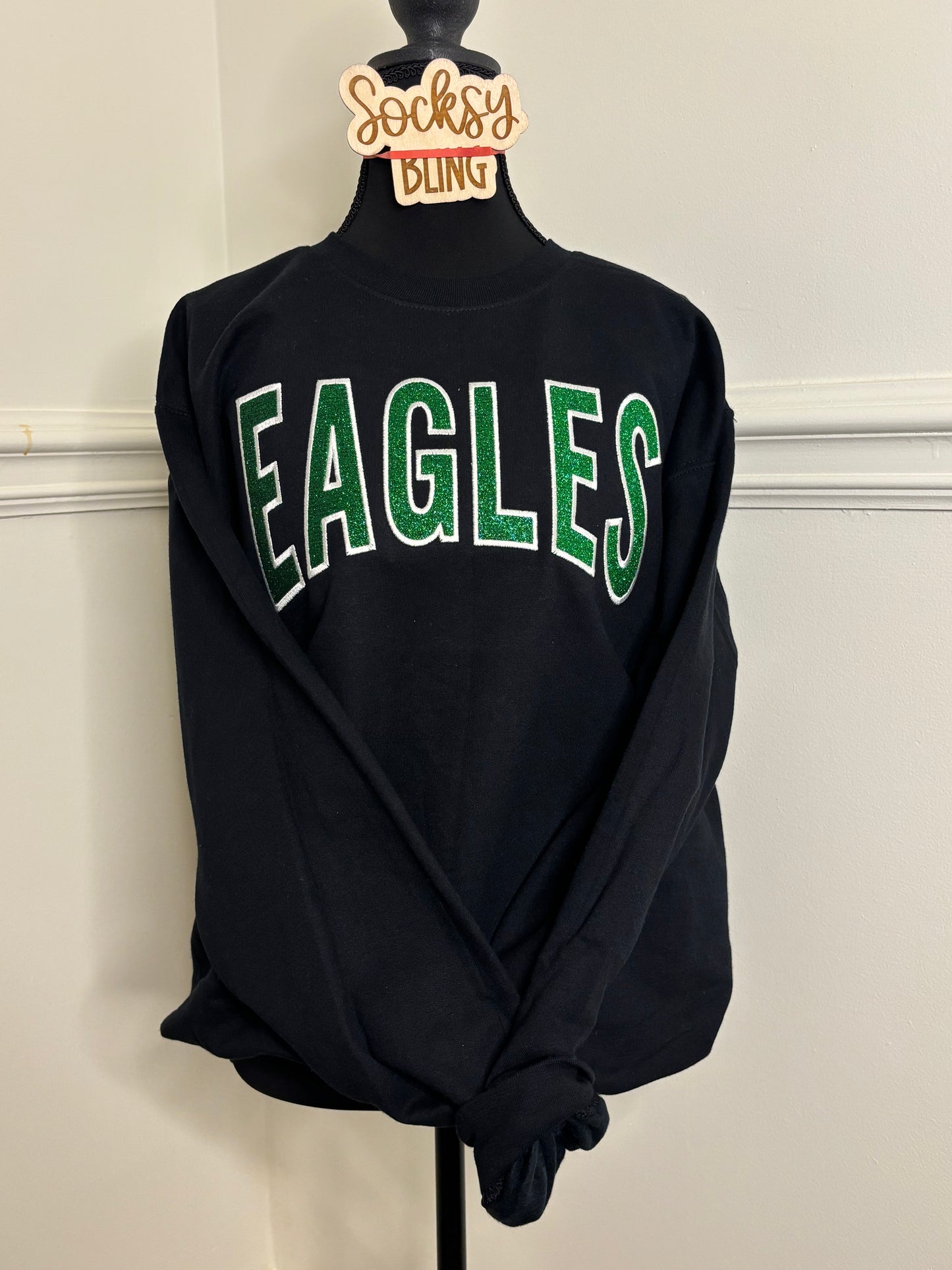Glitter Eagles Embroidered Sweatshirt